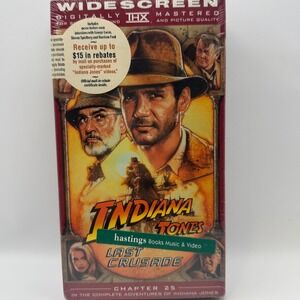 Indiana Jones and the Last Crusade VHS 1999 Widescreen THX Sealed Harrison Ford